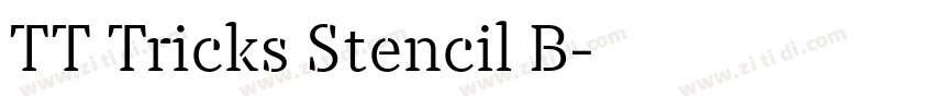 TT Tricks Stencil B字体转换 TT Tricks Stencil B字体转换